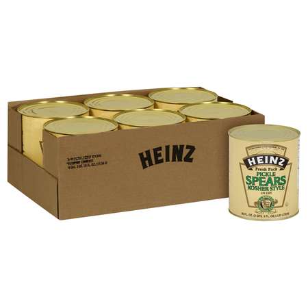 HEINZ Heinz Spear Dill 74 Count Pickle 99 oz. Can, PK6 10013000638309